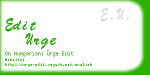 edit urge business card